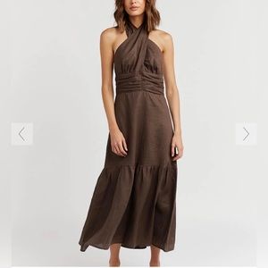 DISSH Harrier Dark Chocolate Linen Dress
